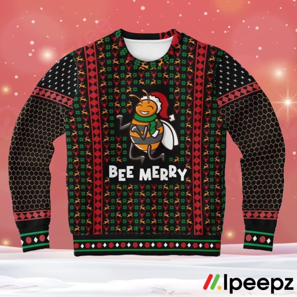 Bee Merry Ugly Christmas Sweater