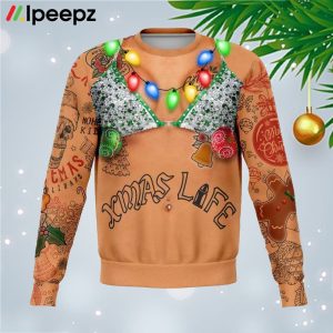 Bikini Xmas Life Tattoo Christmas Ugly Sweater