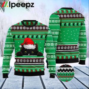 Black Cat Hide Funny Ugly Christmas Sweater