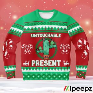 Cactus Untouchable Ugly Christmas Sweater