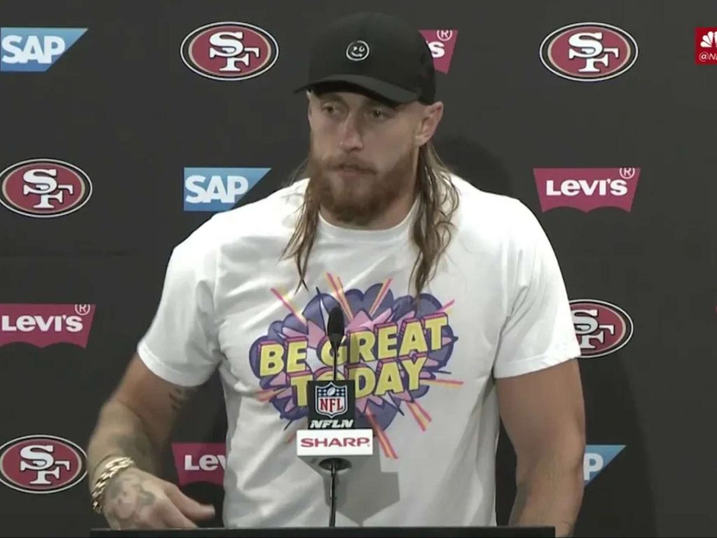 Candid Moment Kittle's Bold Shirt Steals the Show as 49ers Dominate Cowboys