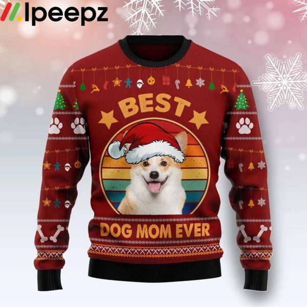 Cardigan Welsh Corgi Best Dog Mom Ever Ugly Christmas Sweater