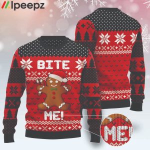 Christmas Bite Me Funny Ugly Sweater