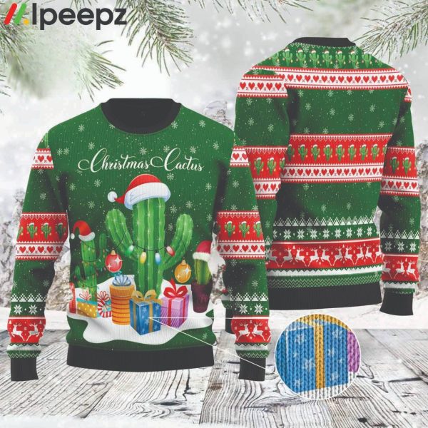 Christmas Cactus Funny Ugly Sweater