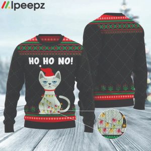 Christmas Cat Black Ugly Sweater