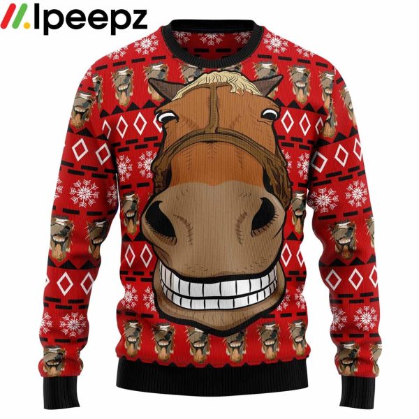 Christmas Funny Horse Ugly Sweater