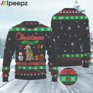 Christmas Is Better With Golden Retriever Ugly Sweater