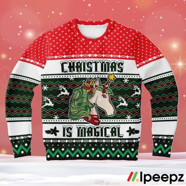 Christmas Is Magical Unicorn Ugly Sweater