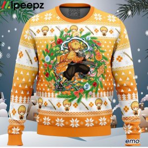 Christmas Zenitsu Agatsuma Demon Slayer Ugly Christmas Sweater