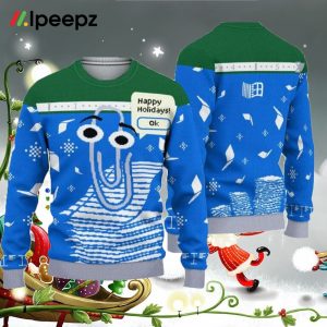 Clippy Happy Holidays Christmas Ugly Sweater