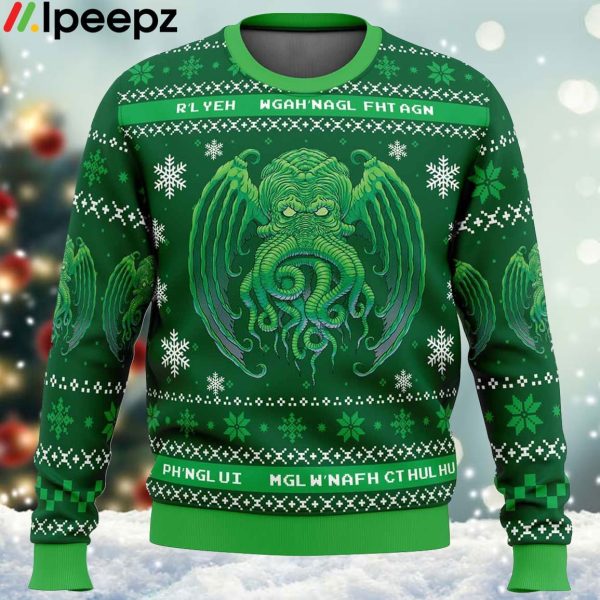 Cthulhu Cultist Christmas Ugly Christmas Sweater