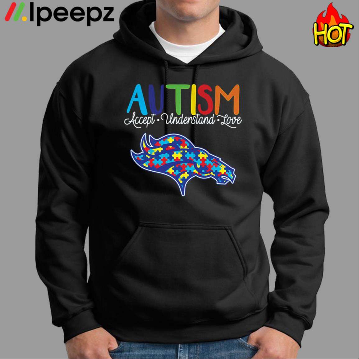 Denver Broncos Nfl Autism Awareness Accept Understand Love Shirt - Ipeepz