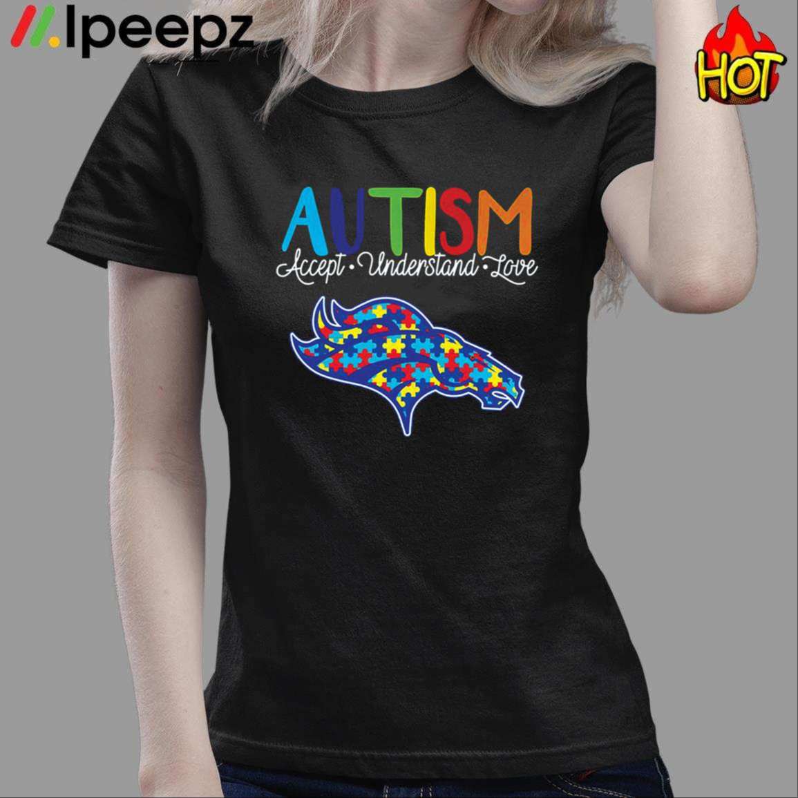 Denver Broncos Nfl Autism Awareness Accept Understand Love Shirt