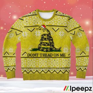 Don_t Tread On Me Yellow Ugly Christmas Sweater