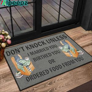 Don't Knock Unless I Married You Cat Door Mat