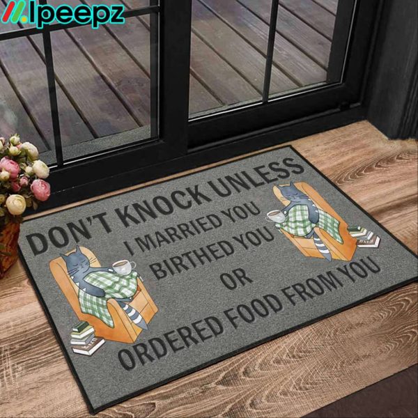 Don’t Knock Unless I Married You Cat Door Mat