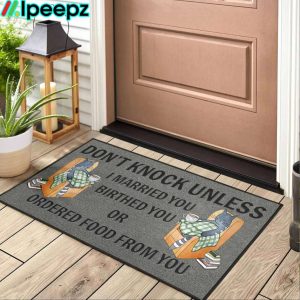 Don't Knock Unless I Married You Cat Door Mat