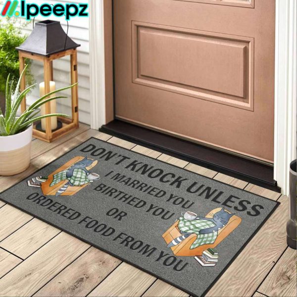 Don’t Knock Unless I Married You Cat Door Mat