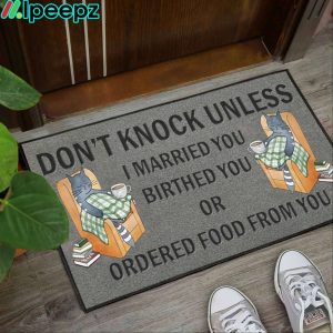 Don't Knock Unless I Married You Cat Door Mat