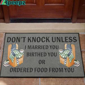 Don't Knock Unless I Married You Cat Door Mat