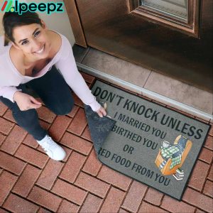 Don't Knock Unless I Married You Cat Door Mat