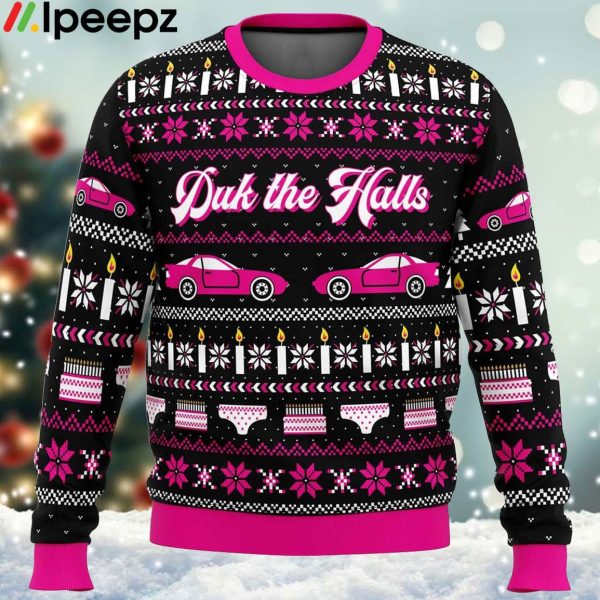 Duk the Halls Sixteen Candles Ugly Christmas Sweater