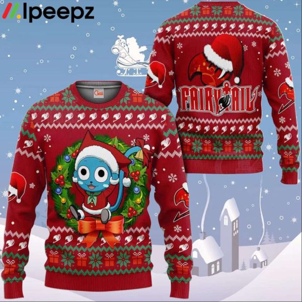 Fairy Tail Happy Ugly Christmas Sweater Anime Custom Xmas