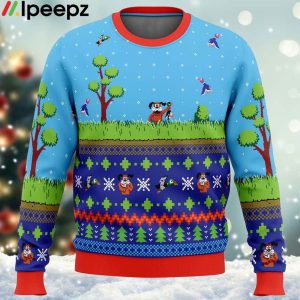 Festive Duck Hunt Ugly Christmas Sweater