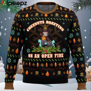 Fire Force Chesnuts Roasting Ugly Christmas Sweater