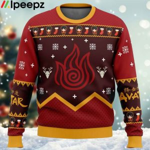 Firebenders Fire Nation Avatar Ugly Christmas Sweater