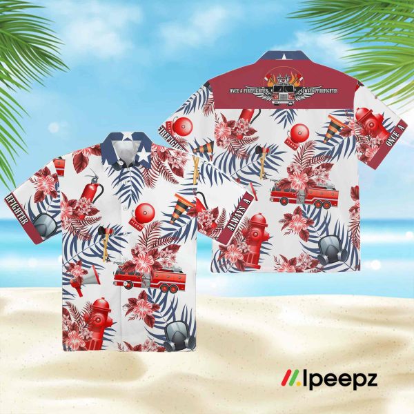 Firefighter Tropical Hawaiian Shirt