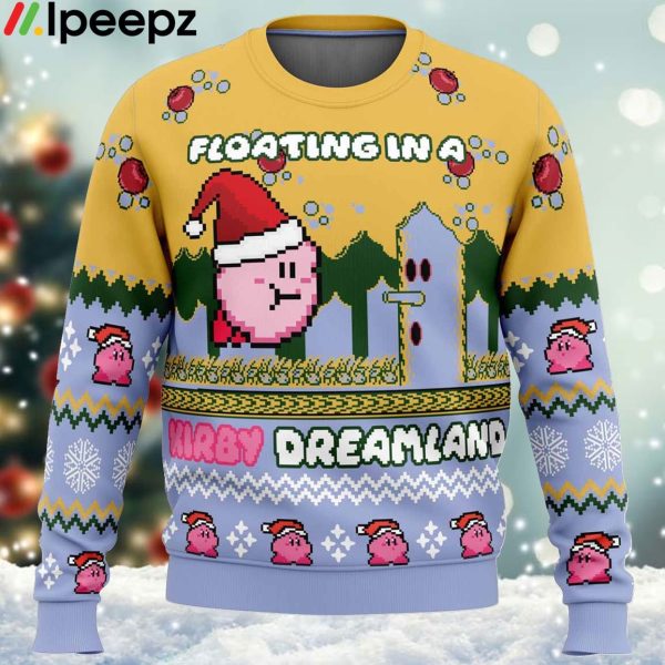 Floating in a Kirby Dreamland Ugly Christmas Sweater