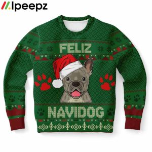 French Bulldog Feliz Navidog Ugly Christmas Sweater