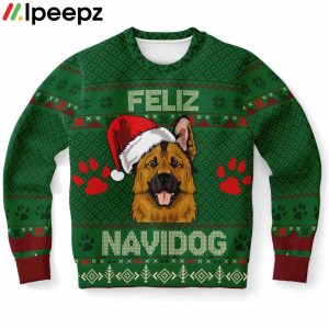 German Shepherd Feliz Navidog Ugly Christmas Sweater
