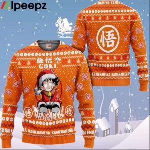 Goku Kid Ugly Christmas Sweater Dragon Ball Anime Xmas Gift