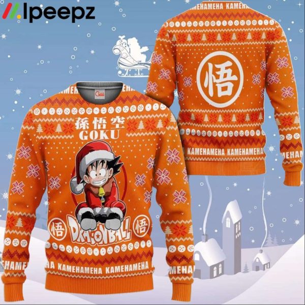 Goku Kid Ugly Christmas Sweater Dragon Ball Anime Xmas Gift