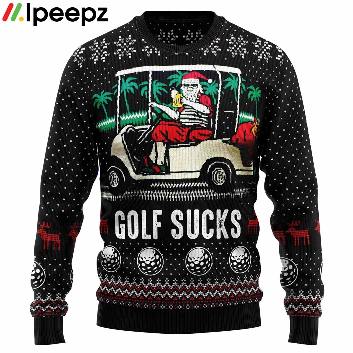 Golf Sucks Ugly Christmas Sweater