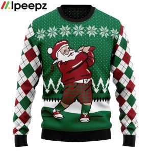 Golfer Santa Ugly Sweater