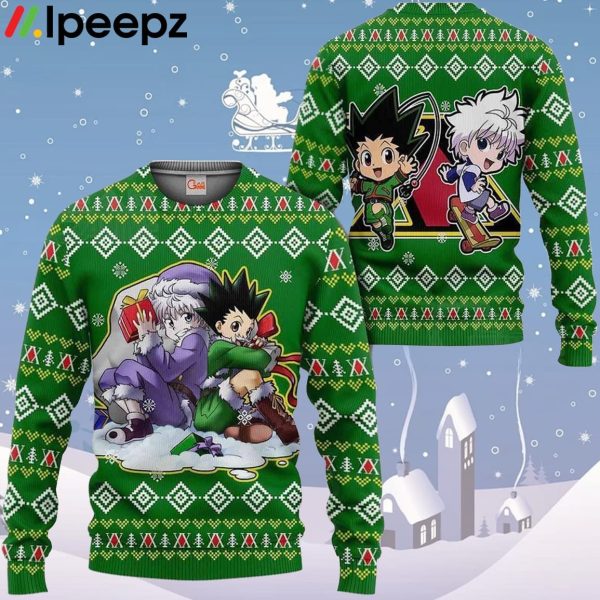 Gon & Killua HxH Ugly Christmas Sweater HxH Anime Xmas
