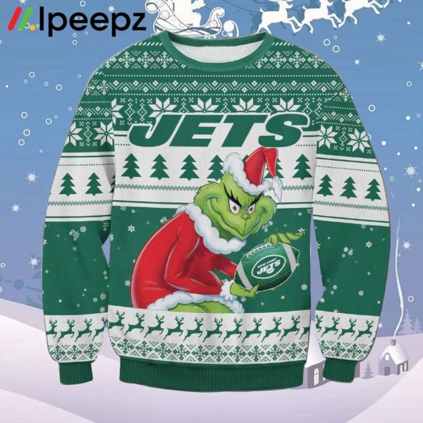 Grnch Jets Christmas Sweater