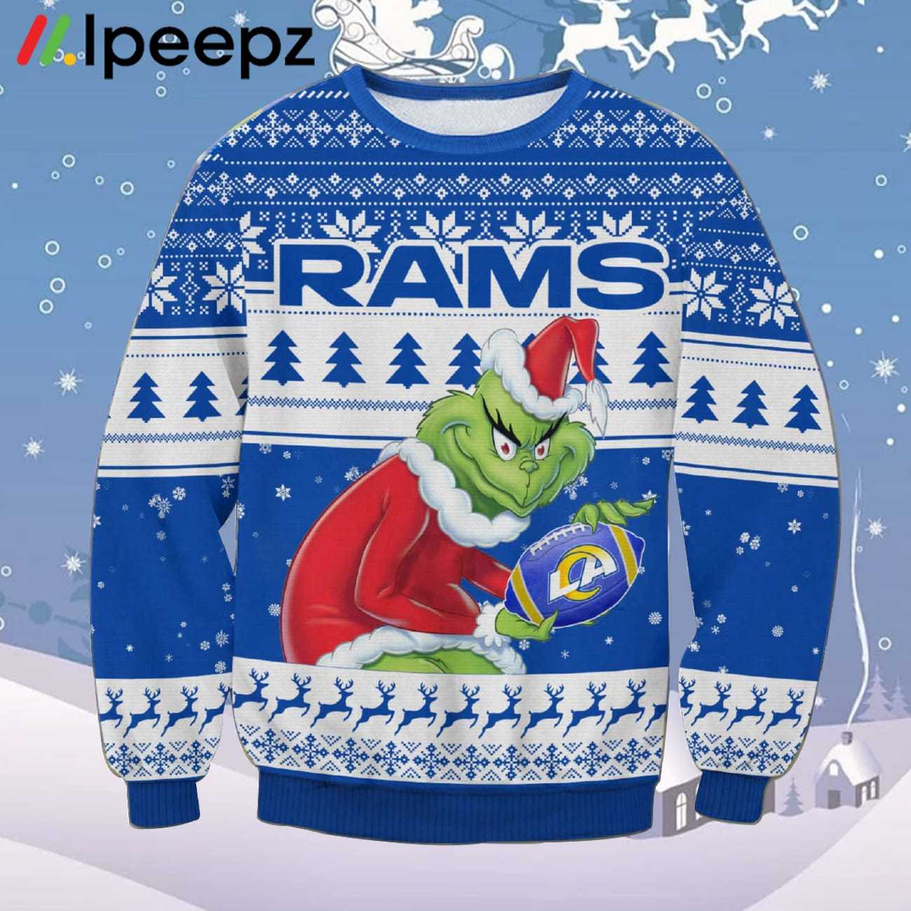 Grnch Rams Christmas Sweater - Ipeepz