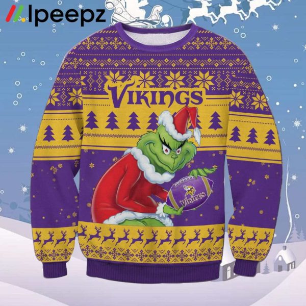 Grnch Vikinggs Christmas Sweater