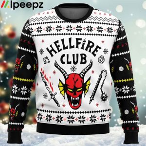 HellFire Club Stranger Things Ugly Christmas Sweater