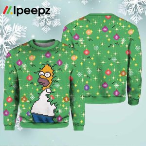 Homer Simpson Backs Into the Bushes Christmas Sweater