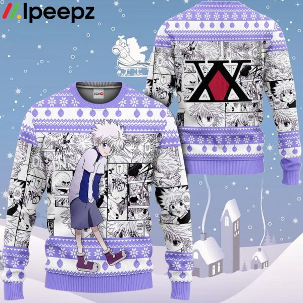 HxH Killua Zoldyck Custom Anime Ugly Christmas Sweater