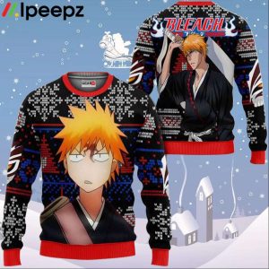 Ichigo Kurosaki Ugly Christmas Sweater Custom Anime BL Xmas Gifts