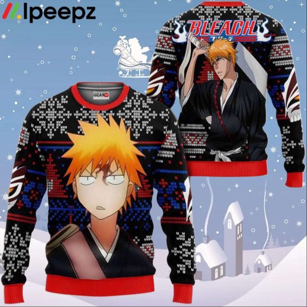 Ichigo Kurosaki Ugly Christmas Sweater Custom Anime BL Xmas Gifts