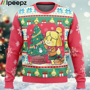 Isabelle Animal Crossing Ugly Christmas Sweater