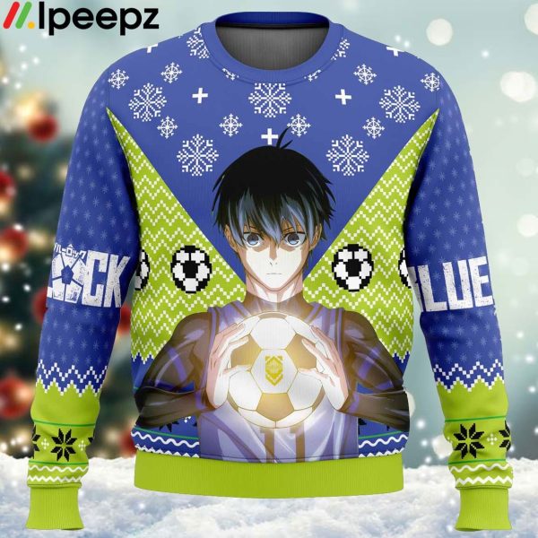 Isagi Yochi Blue Lock Ugly Christmas Sweater