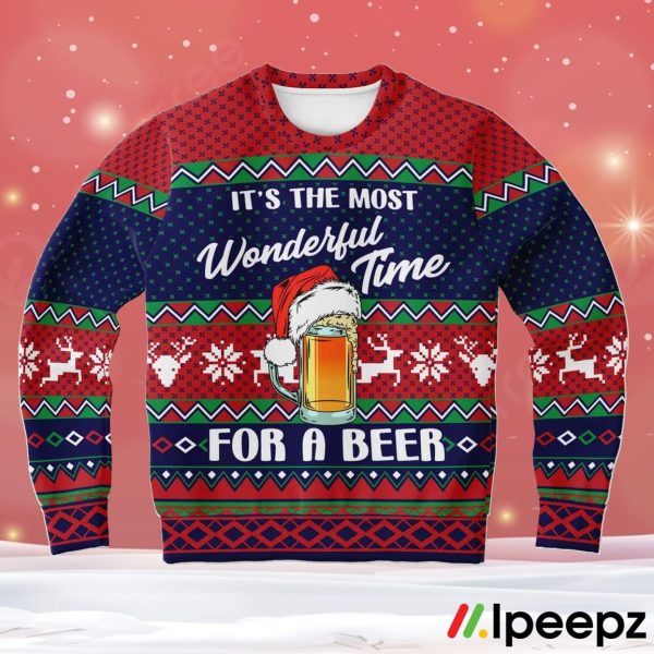 It’s The Most Wonderful Time For A Beer Ugly Christmas Sweater